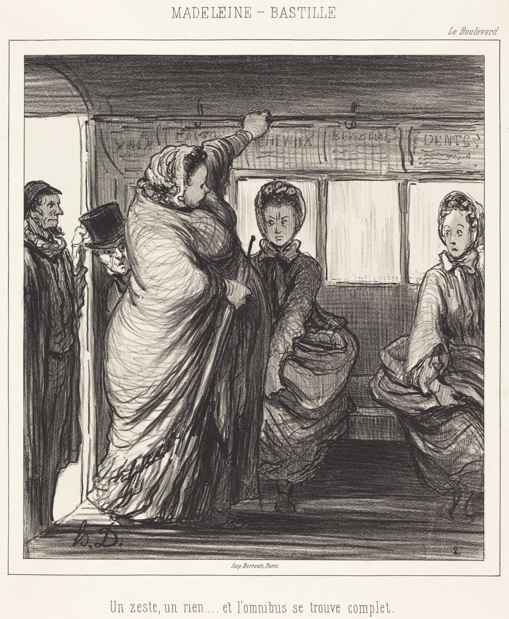 Madeleine-Bastille door Honoré Daumier