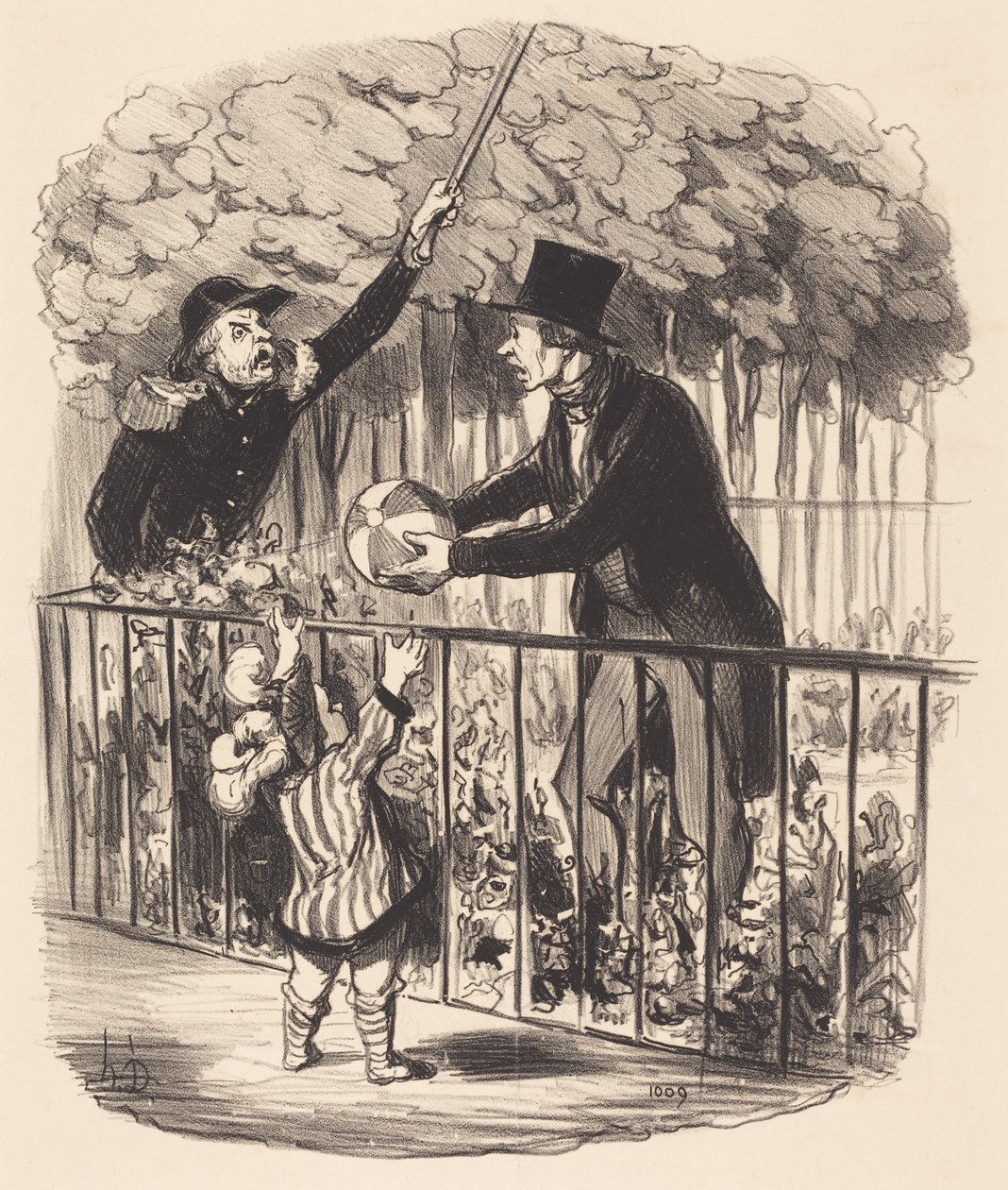 Maar ik zeg u toch dat het zijn bal is... door Honoré Daumier