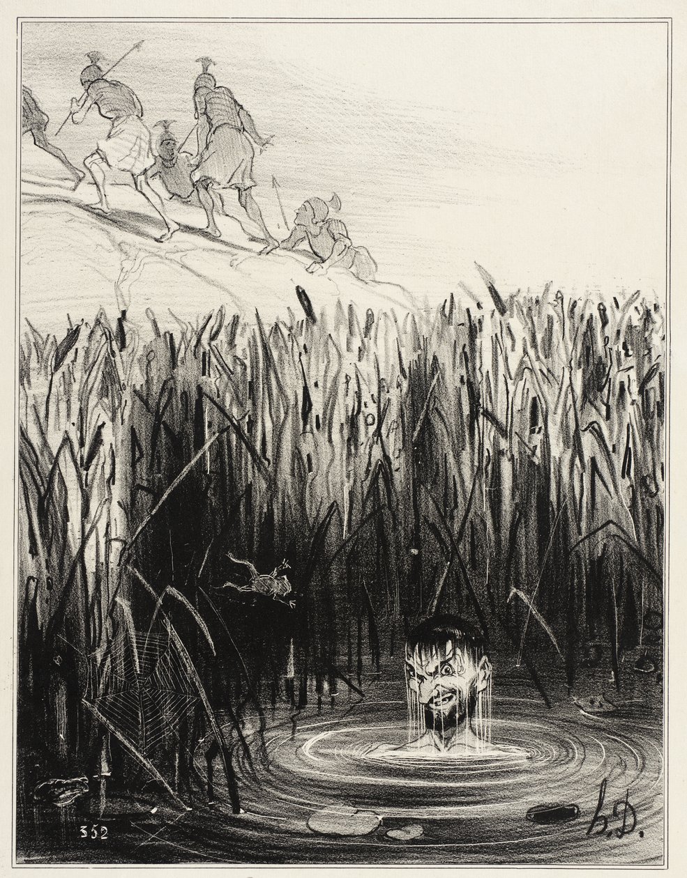 Marius te Minturnae door Honoré Daumier