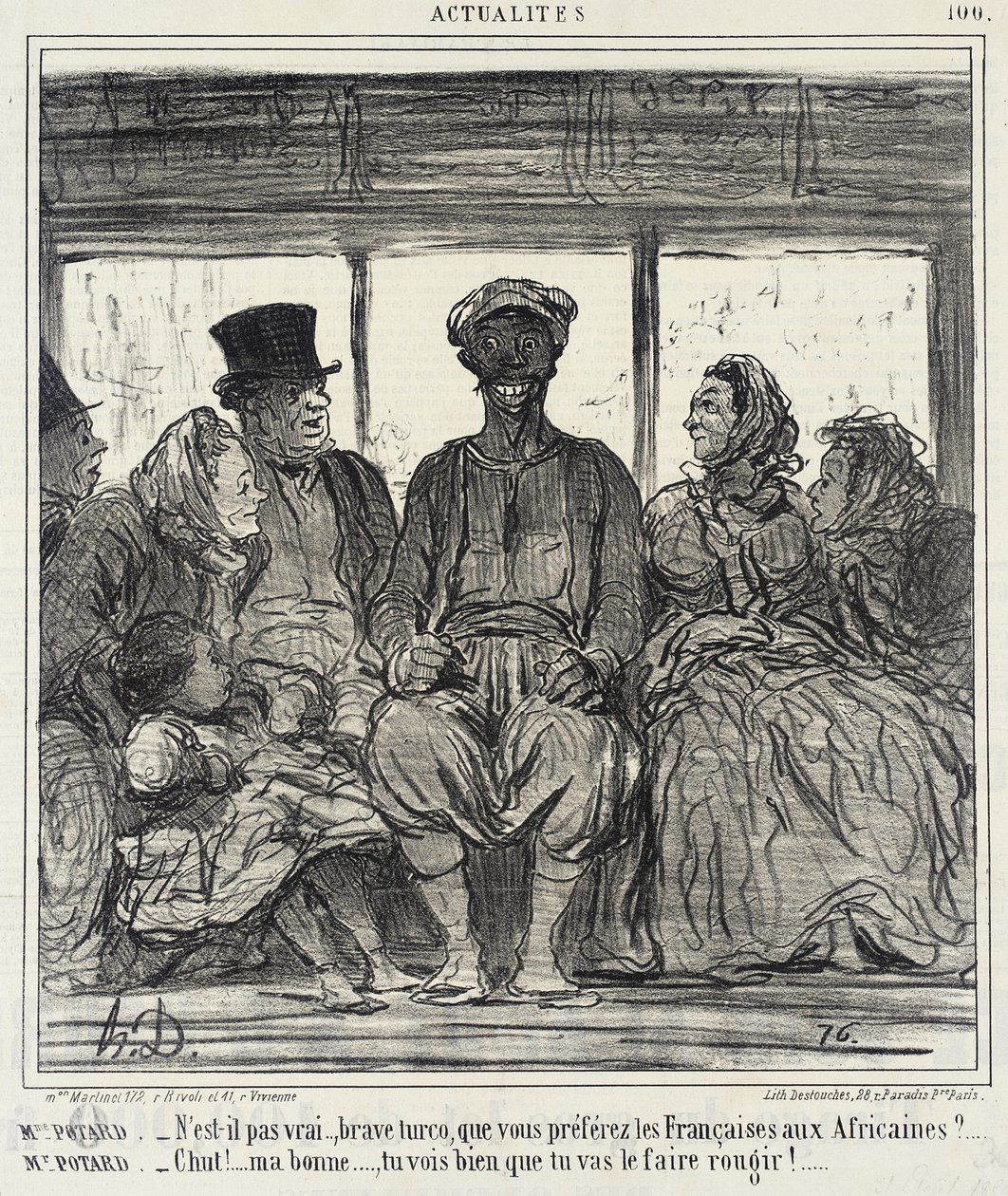 Mevrouw Potard. – Is het niet zo, dappere Turco... door Honoré Daumier