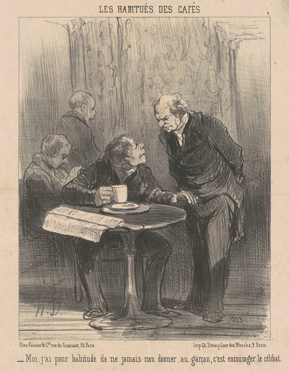 Ik ben gewend om … niets te geven door Honoré Daumier