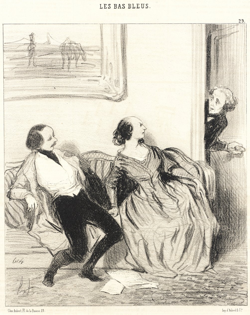 Lieve vriendin, mag ik binnenkomen!... door Honoré Daumier