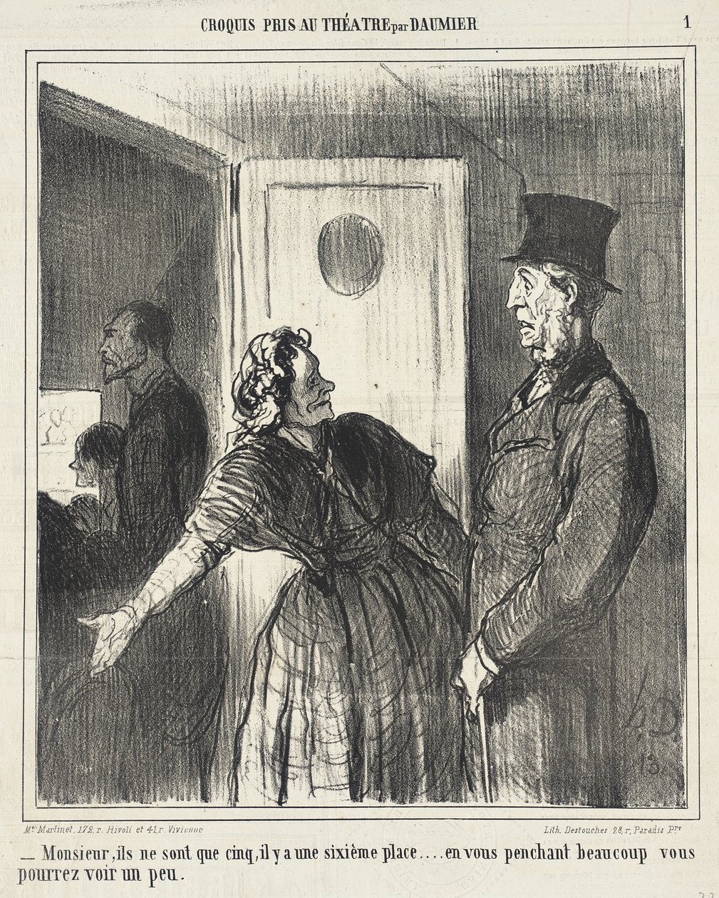 Meneer, het zijn er maar vijf... door Honoré Daumier
