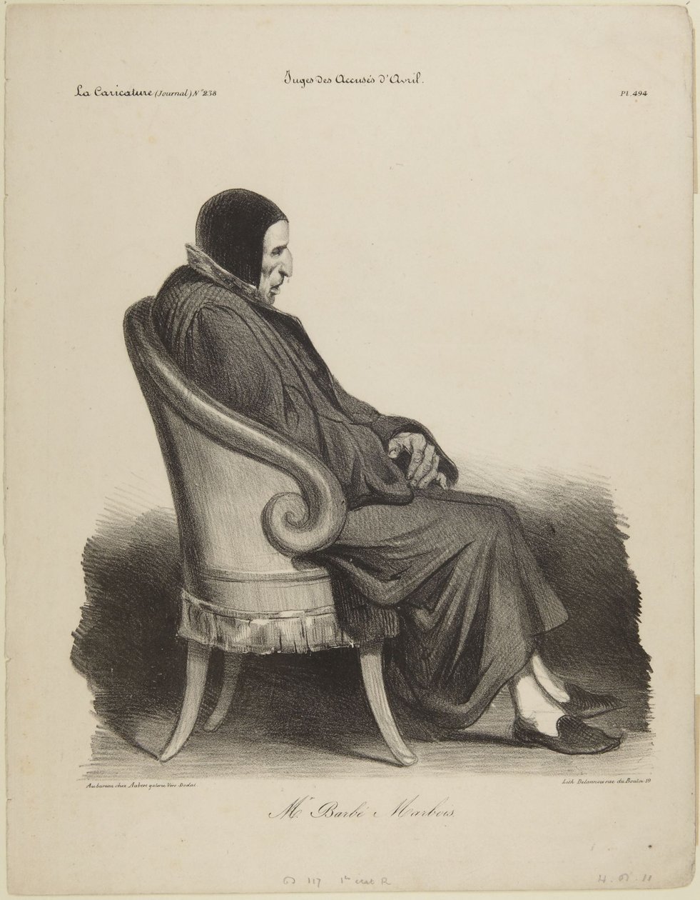 De heer Barb, Marbois door Honoré Daumier