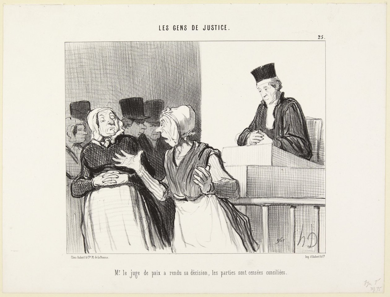 De vrederechter heeft zijn uitspraak gedaan (LesGens de Justice nr. 25) (duplicaat 75-153) door Honoré Daumier