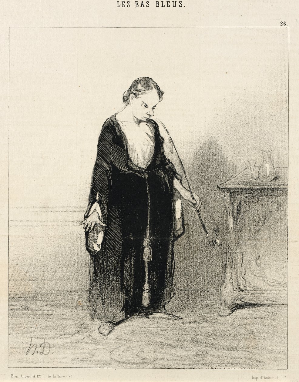 O, wat een genot, dat opium, waarmee je mij zo in vervoering brengt!... door Honoré Daumier