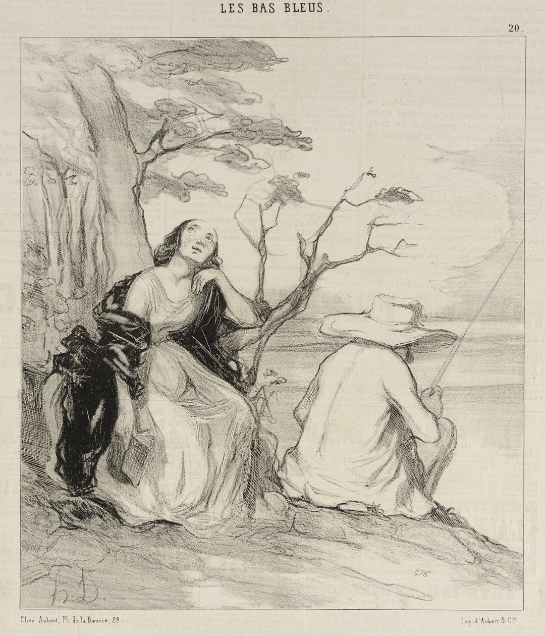 O verdriet!... gedroomd te hebben... van een echtgenoot... door Honoré Daumier
