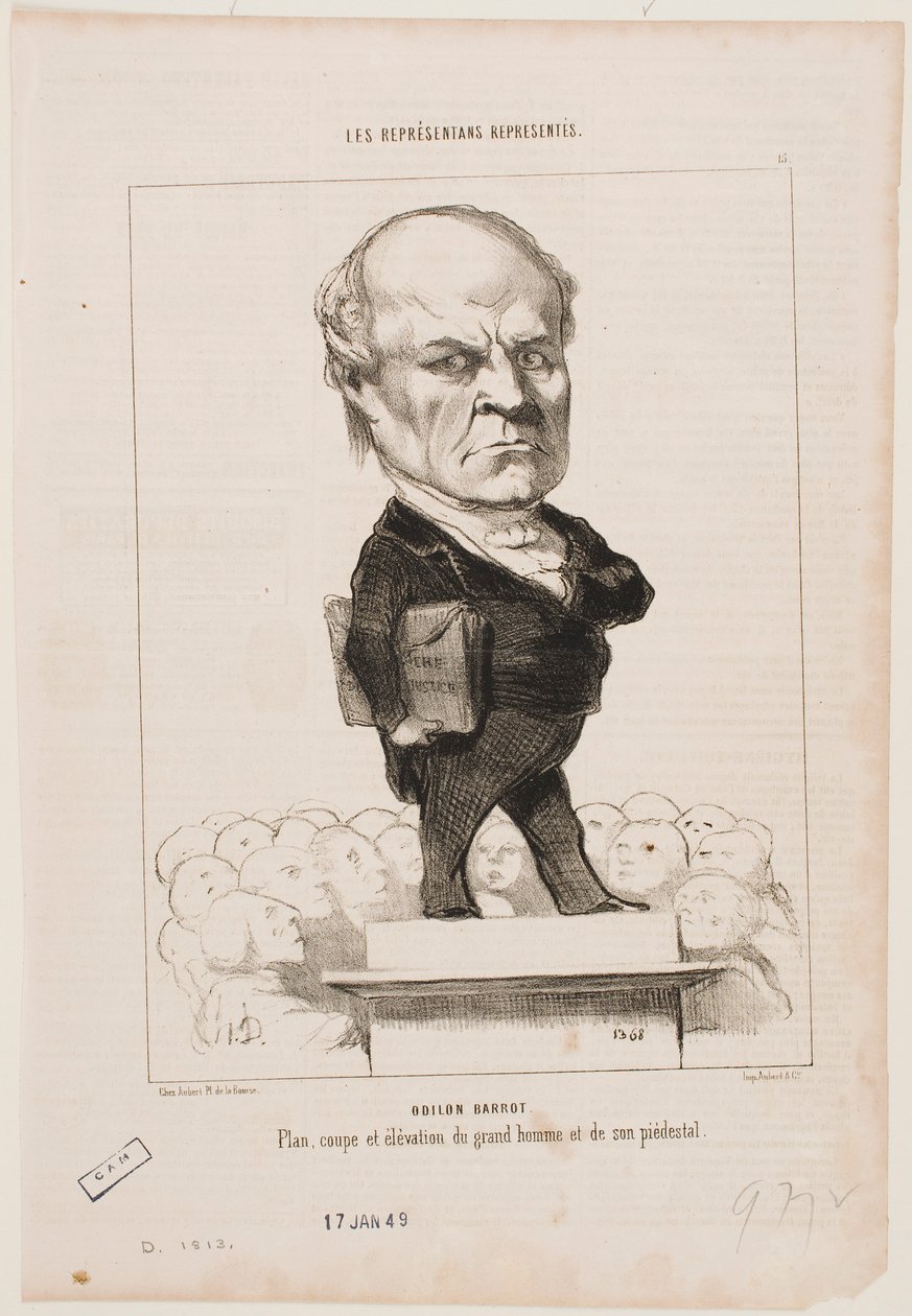 Odilon Barrot door Honoré Daumier