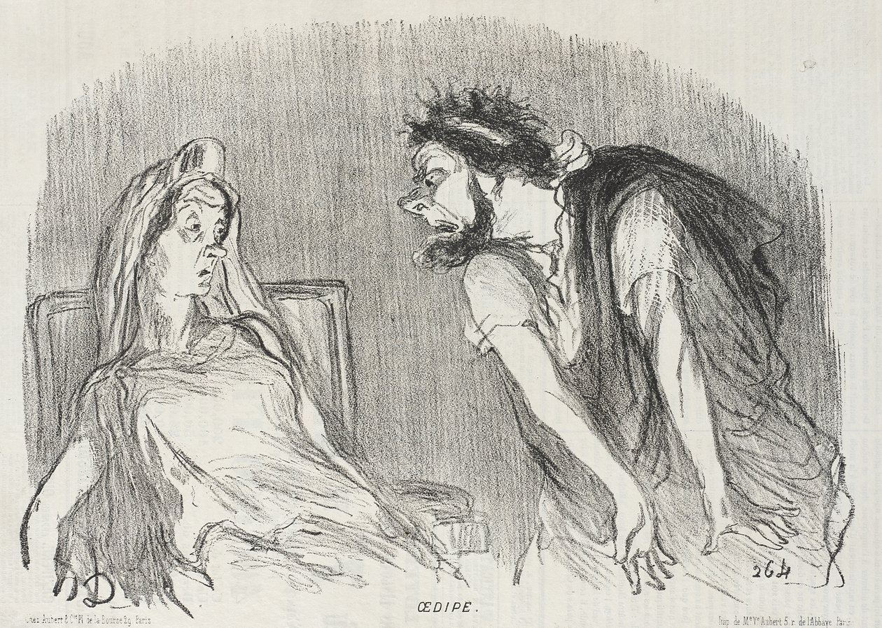 Oedipus door Honoré Daumier