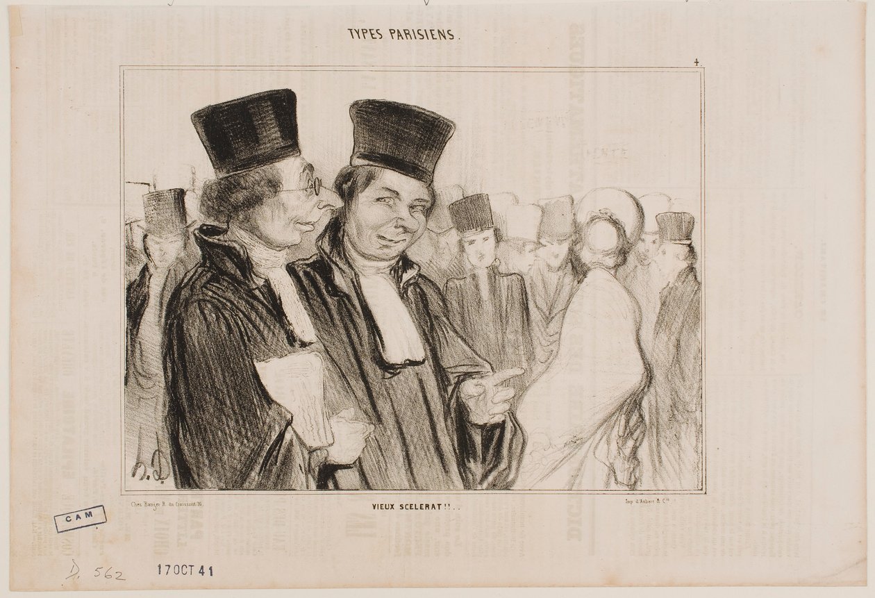 Oude schurk!! door Honoré Daumier