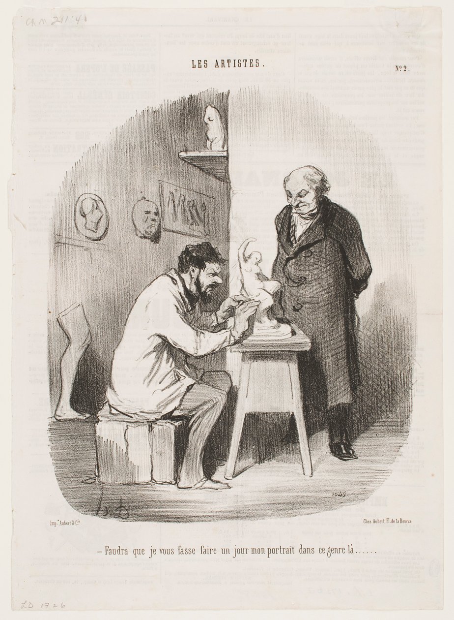 Een dezer dagen moet je mijn portret in deze stijl maken. door Honoré Daumier