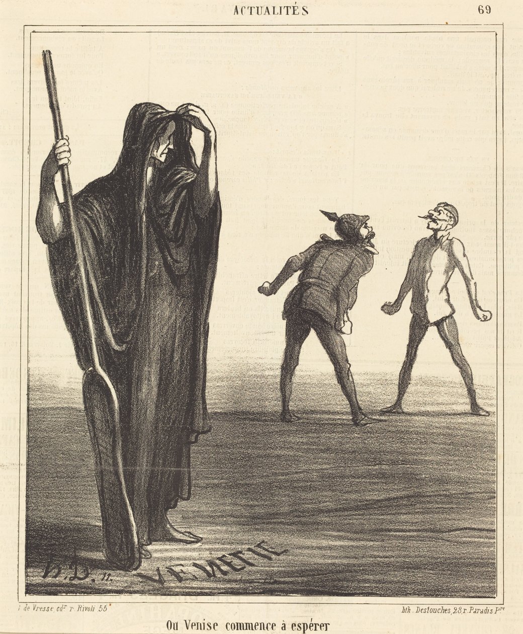 Waar Venetië begint te hopen door Honoré Daumier