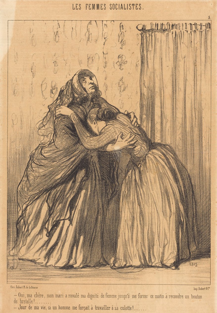 Ja, mijn liefste, mijn man heeft mijn waardigheid aangetast... door Honoré Daumier