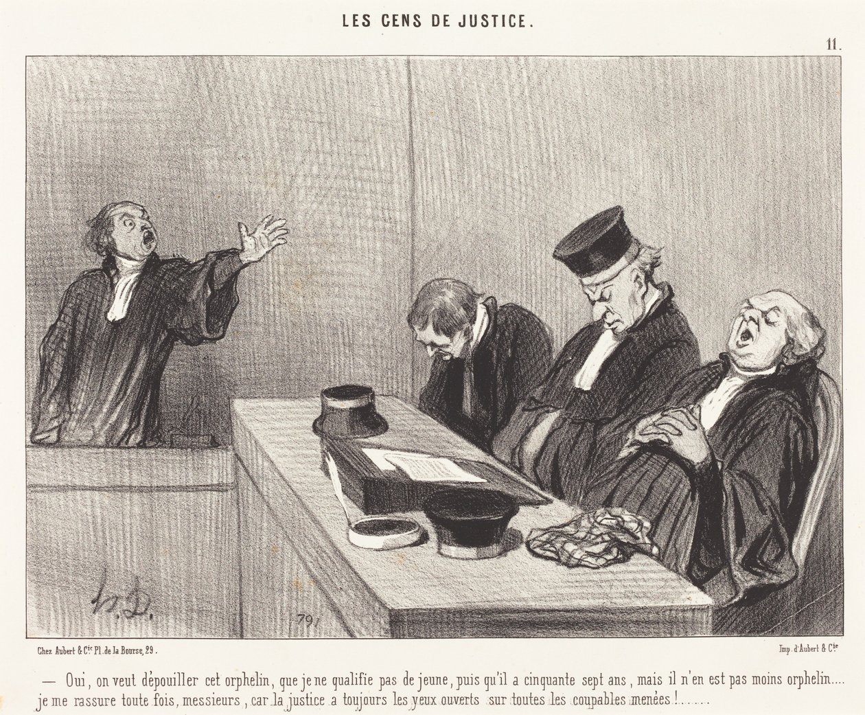 Ja, we willen die wees beroven... door Honoré Daumier