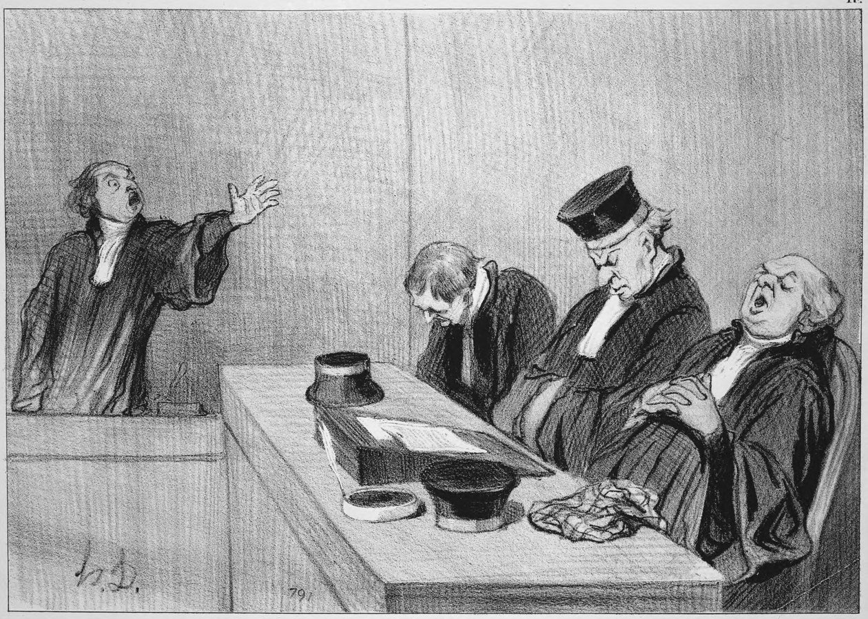 Ja, men wil deze wees beroven... door Honoré Daumier