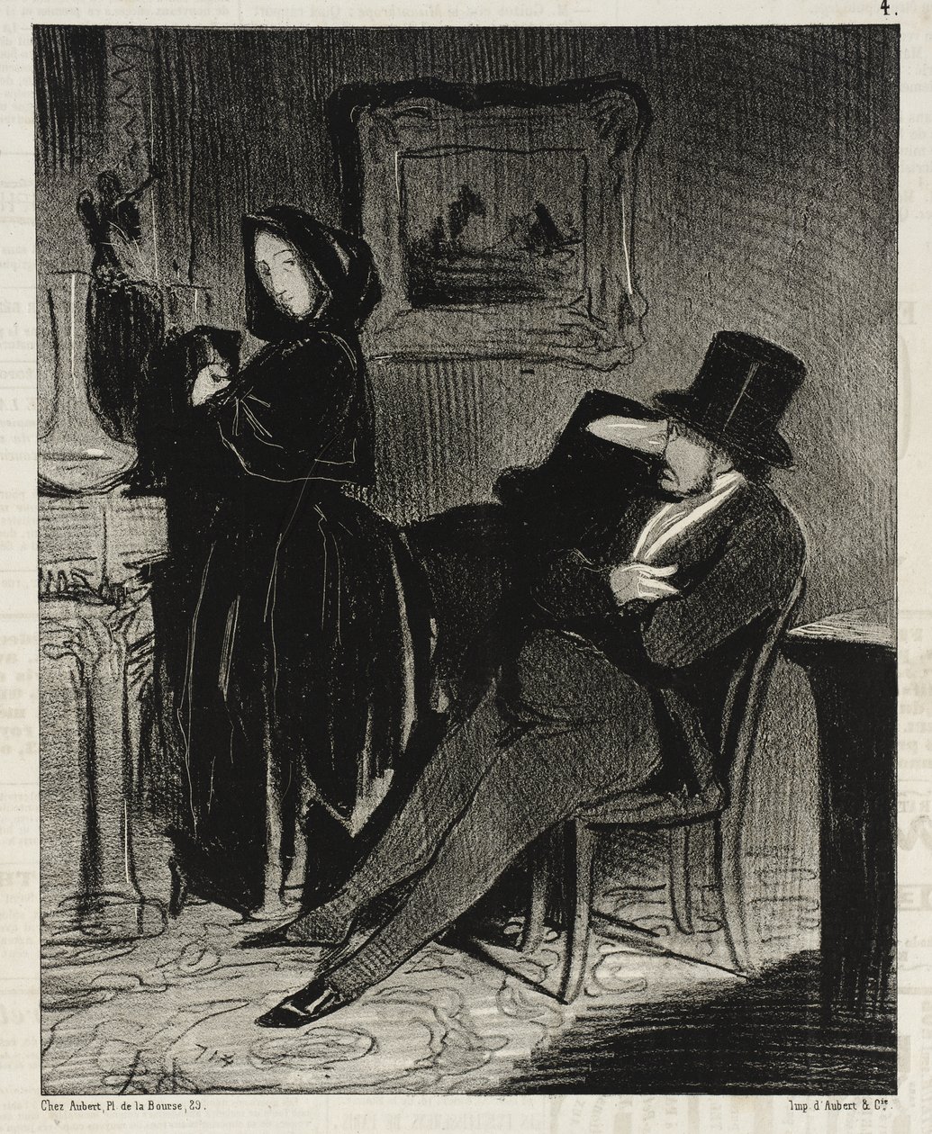 Vaker dan ik je... naar het bal zal begeleiden... door Honoré Daumier