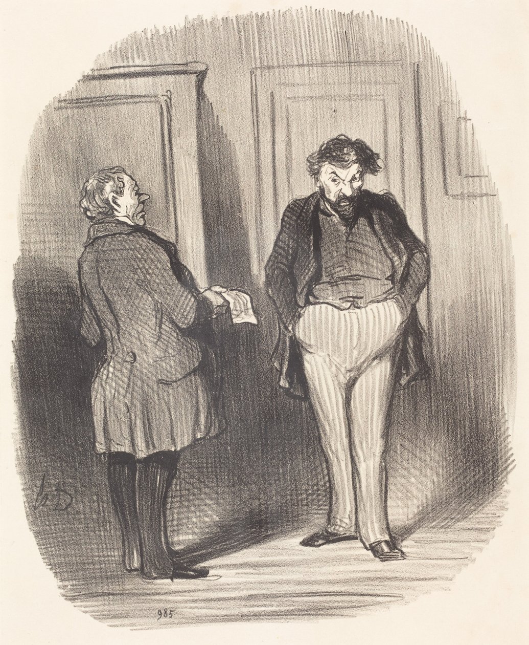 Kunt u mij zeggen...? Ik heb griep!... door Honoré Daumier