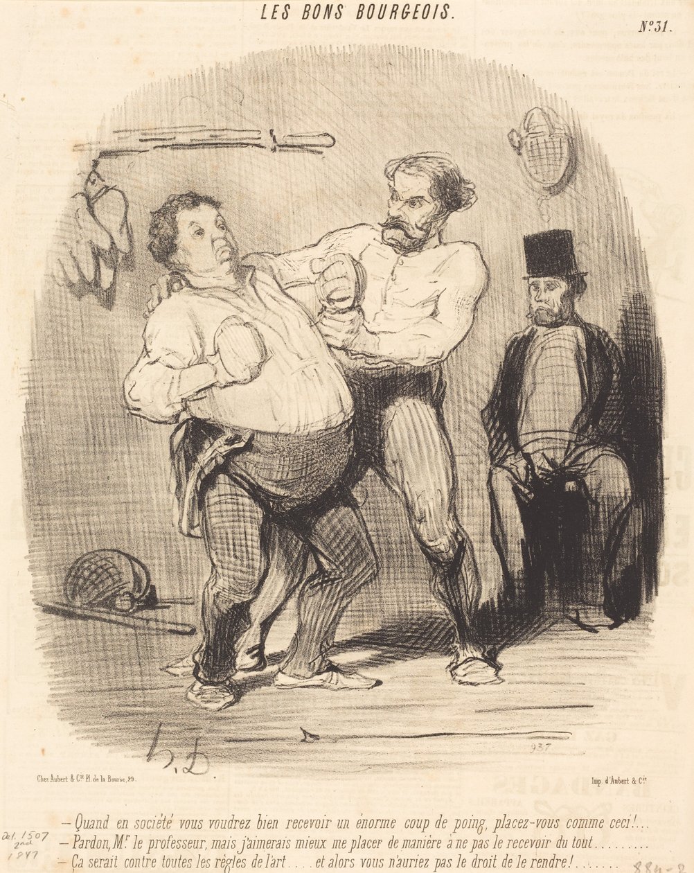 Wanneer u in gezelschap een... drankje... wilt aannemen door Honoré Daumier