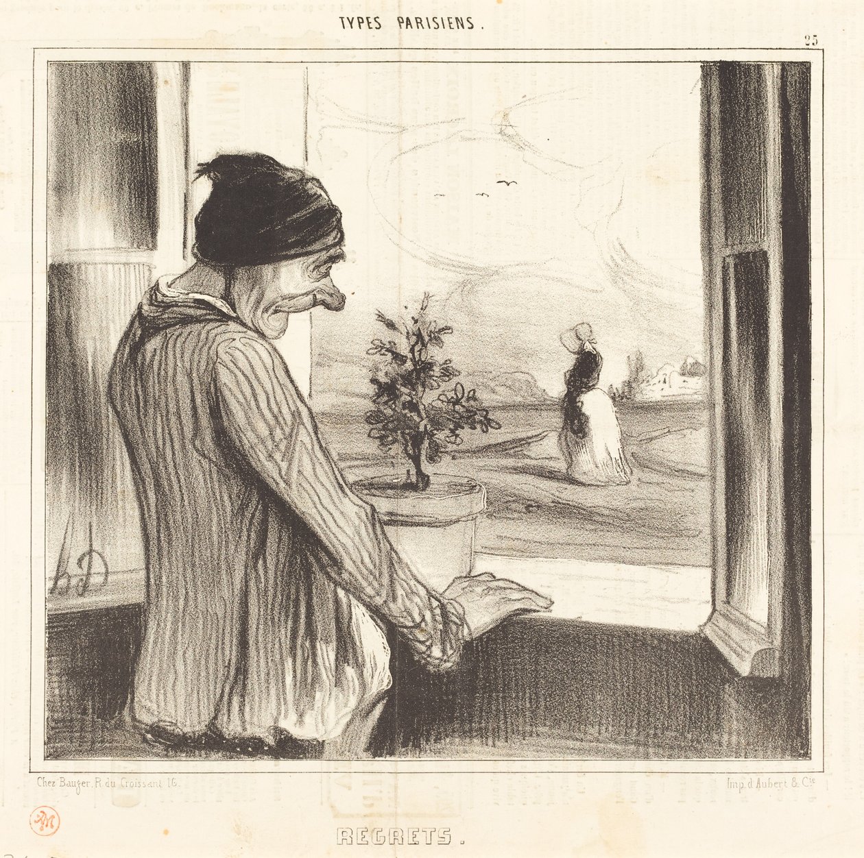 Spijt door Honoré Daumier