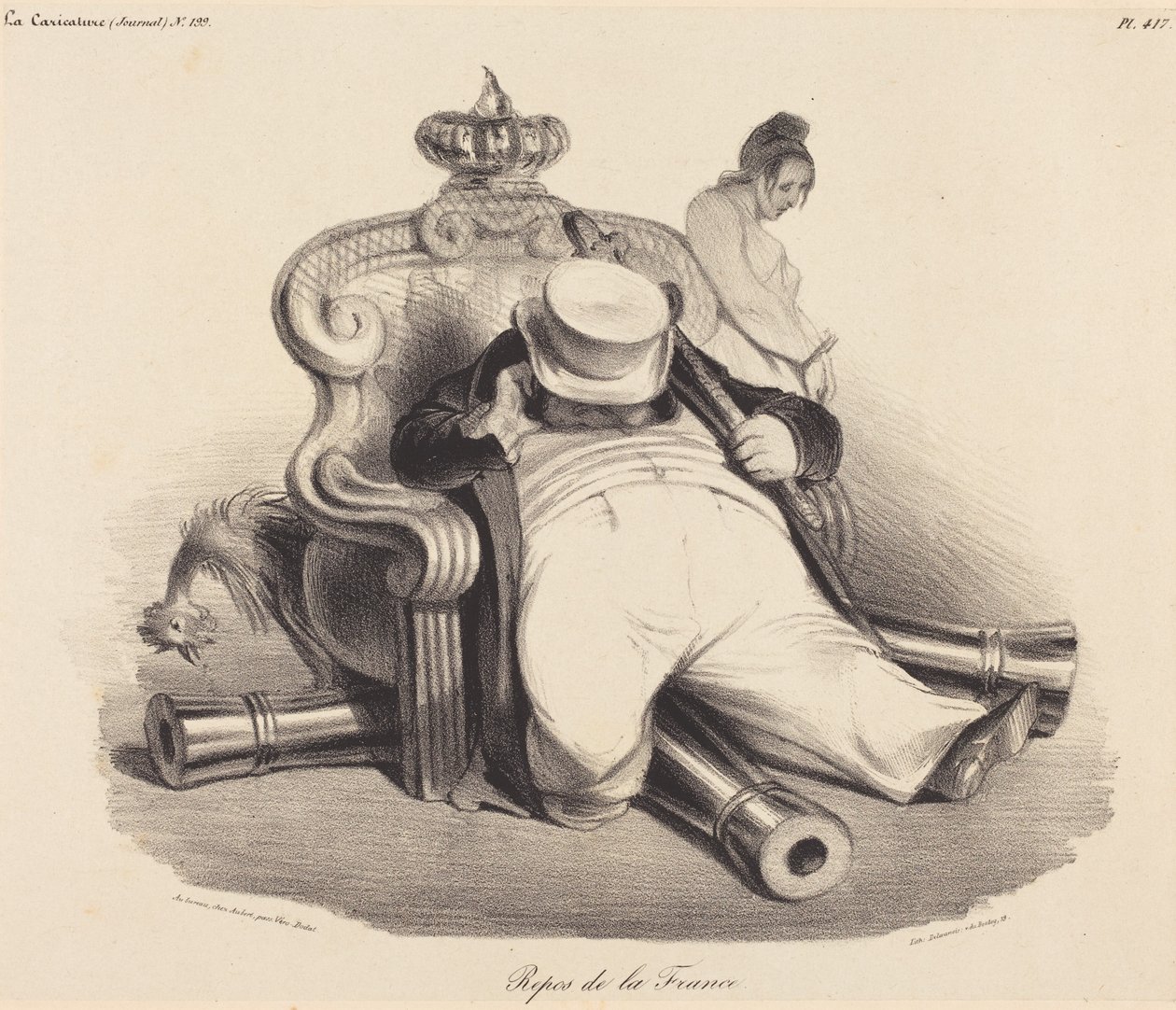 De rust van Frankrijk door Honoré Daumier