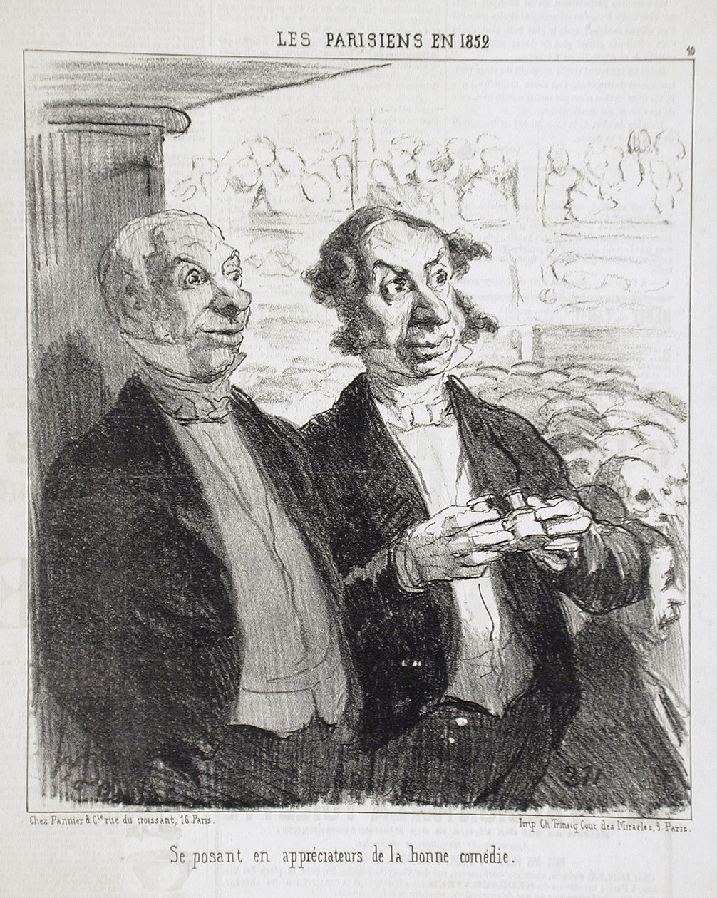 Zich voordoend als kenners... door Honoré Daumier