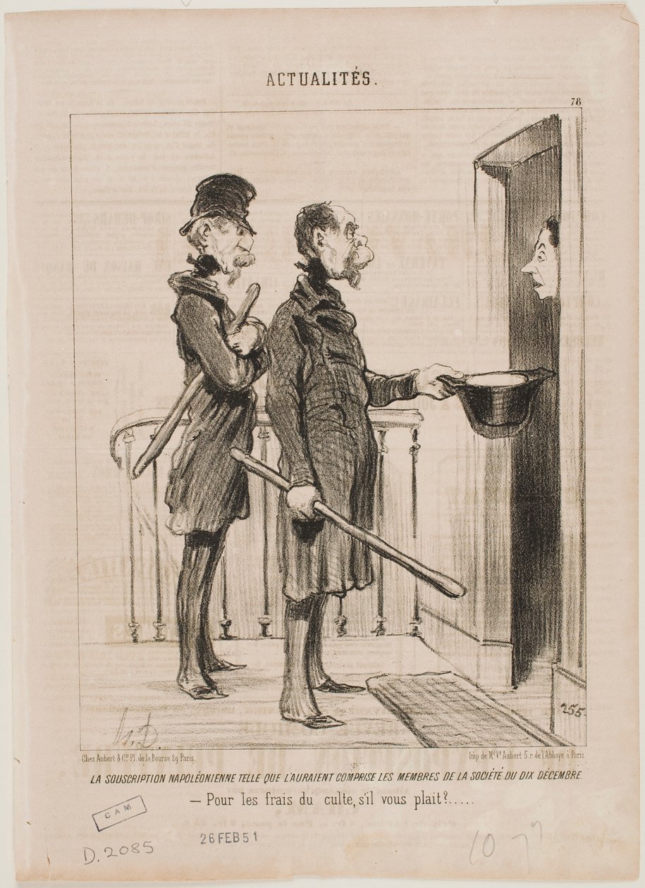 HET NAPOLEONISCHE ABONNEMENT door Honoré Daumier