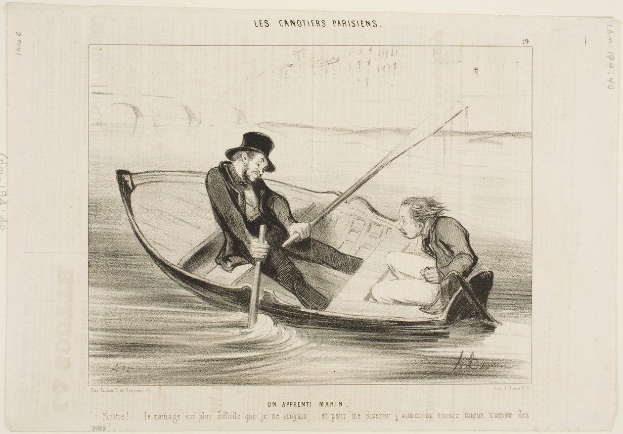 De onervaren zeeman door Honoré Daumier
