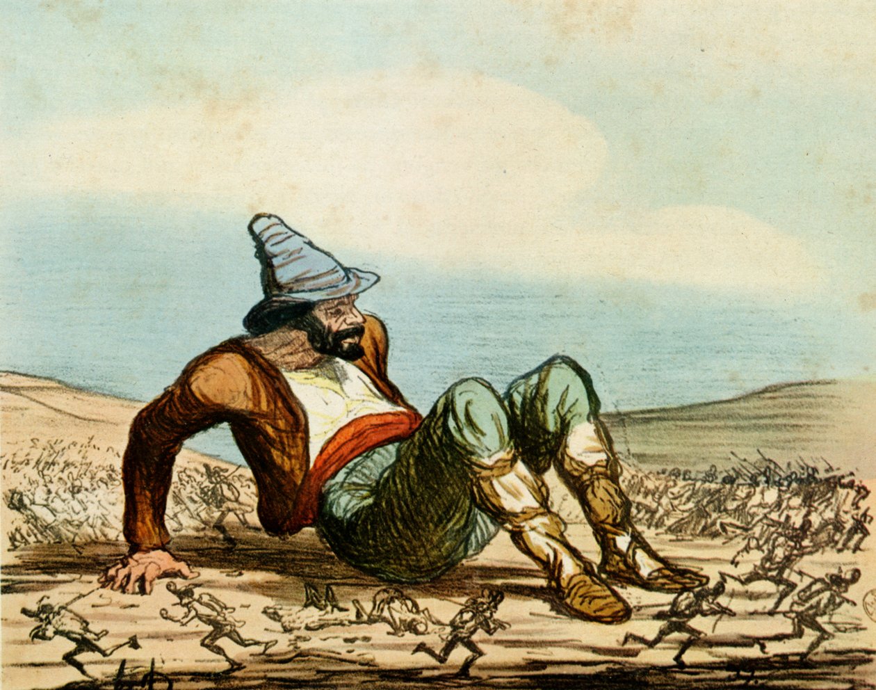 Het Ontwaken van Italië door Honoré Daumier