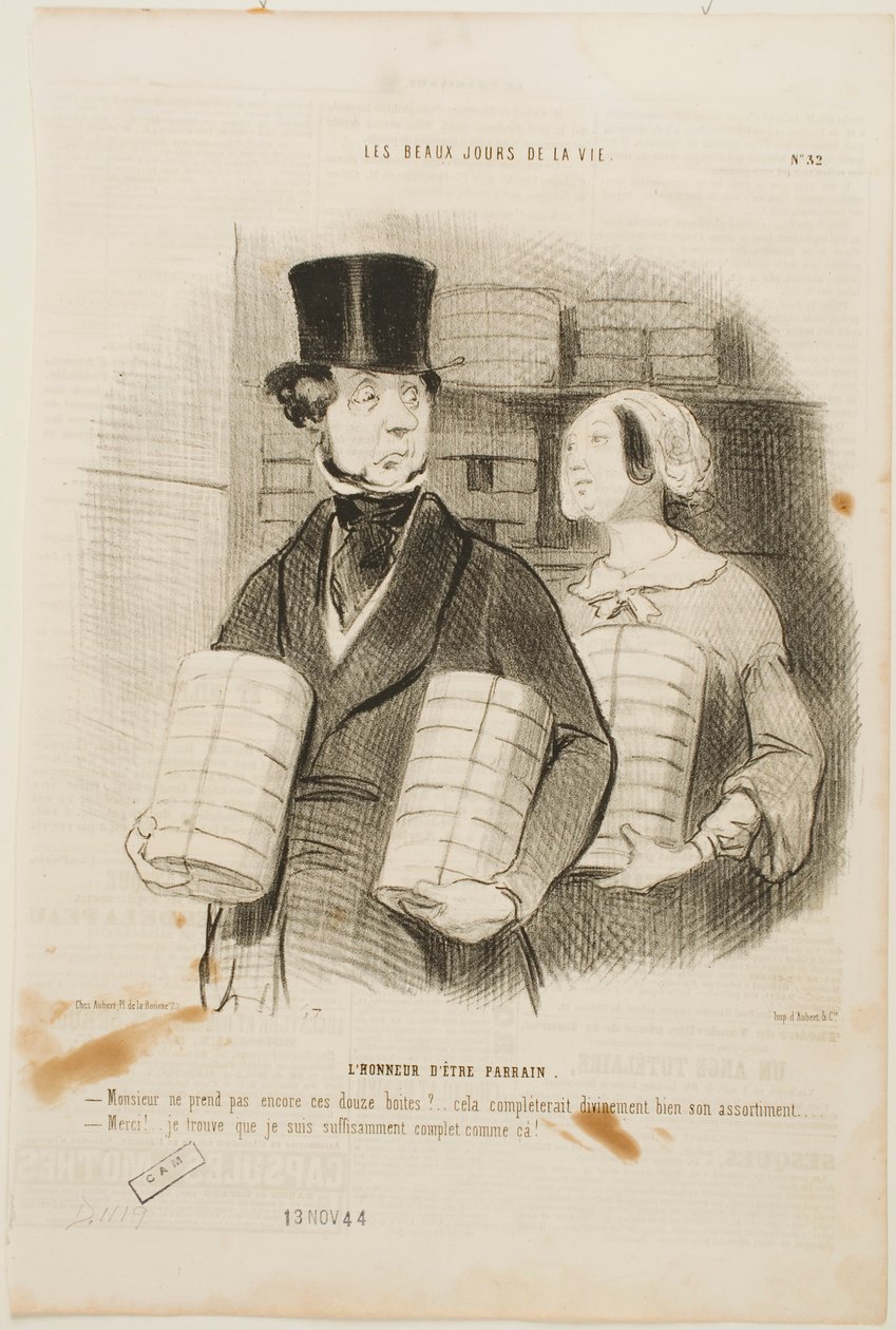 De eer om peetvader te zijn door Honoré Daumier