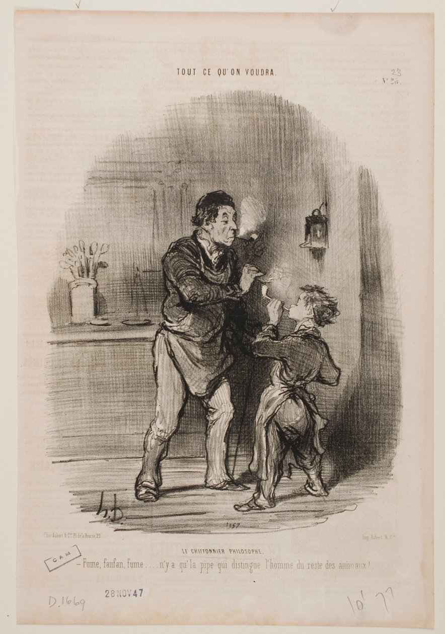 De filosofische voddenraper door Honoré Daumier