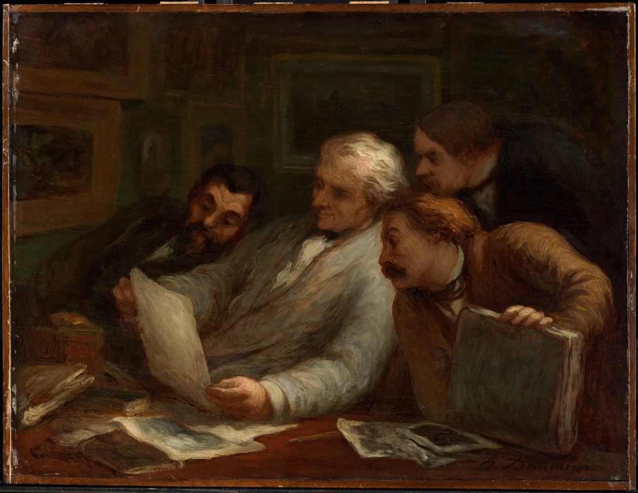De prentverzamelaars door Honoré Daumier