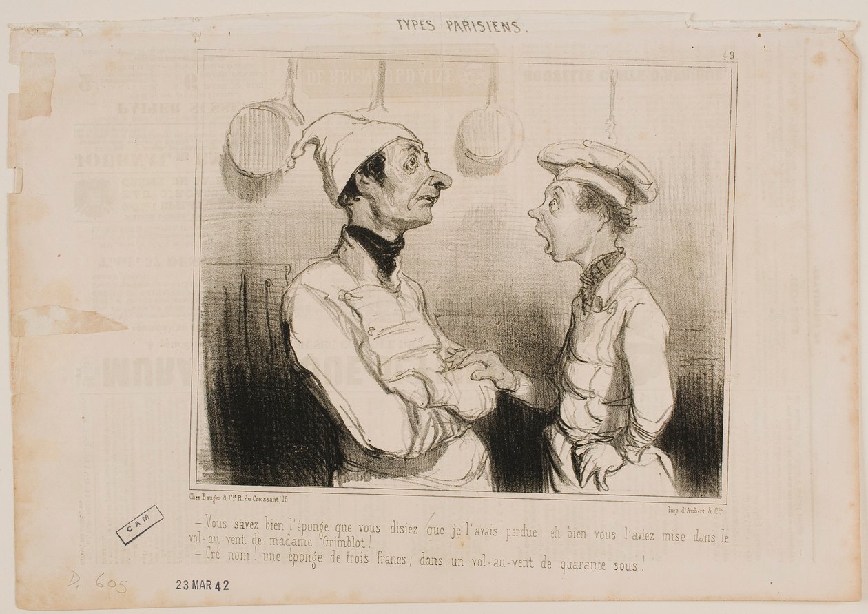 ...De spons waarvan je me vertelde dat ik hem verloren had... door Honoré Daumier