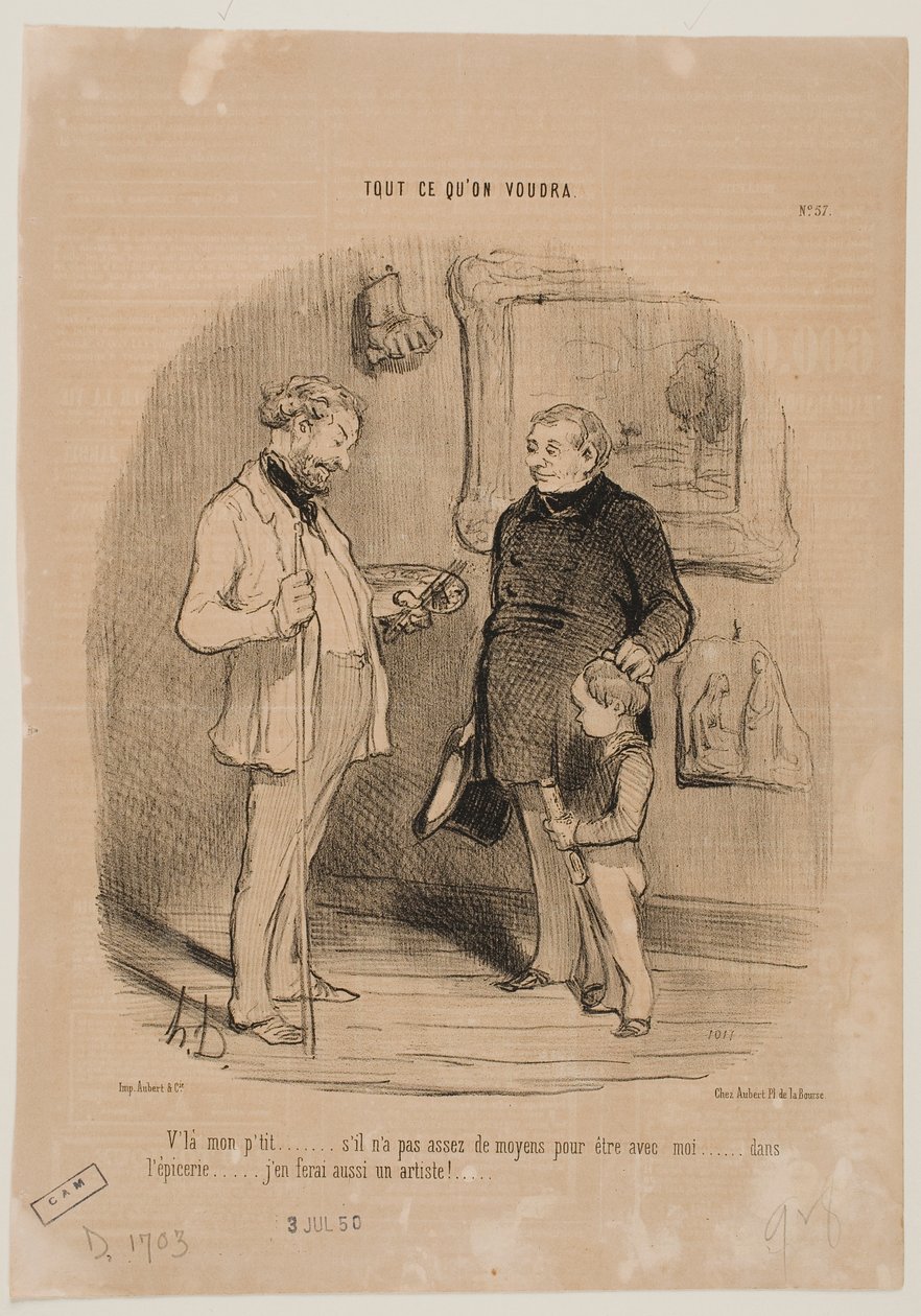 Dit is mijn jongste… door Honoré Daumier