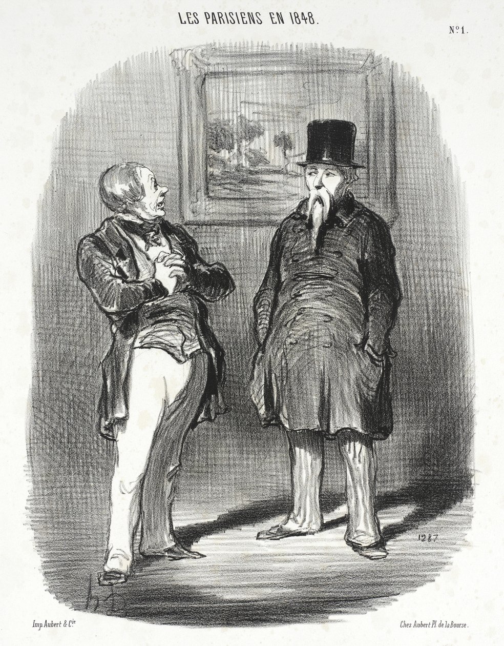 Wel... Ik herkende je niet... door Honoré Daumier