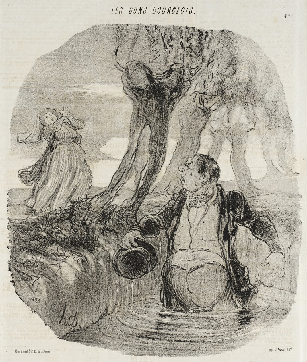 Zie je wel, Dorothée... daar heeft het me dus naartoe geleid... door Honoré Daumier