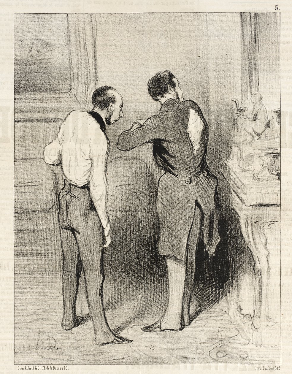 Je kleding staat me goed, ik leen het even van je... door Honoré Daumier