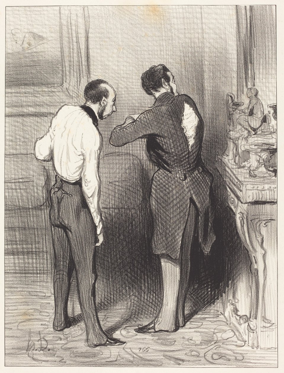 Je kleding staat me goed, ik leen het even van je... door Honoré Daumier