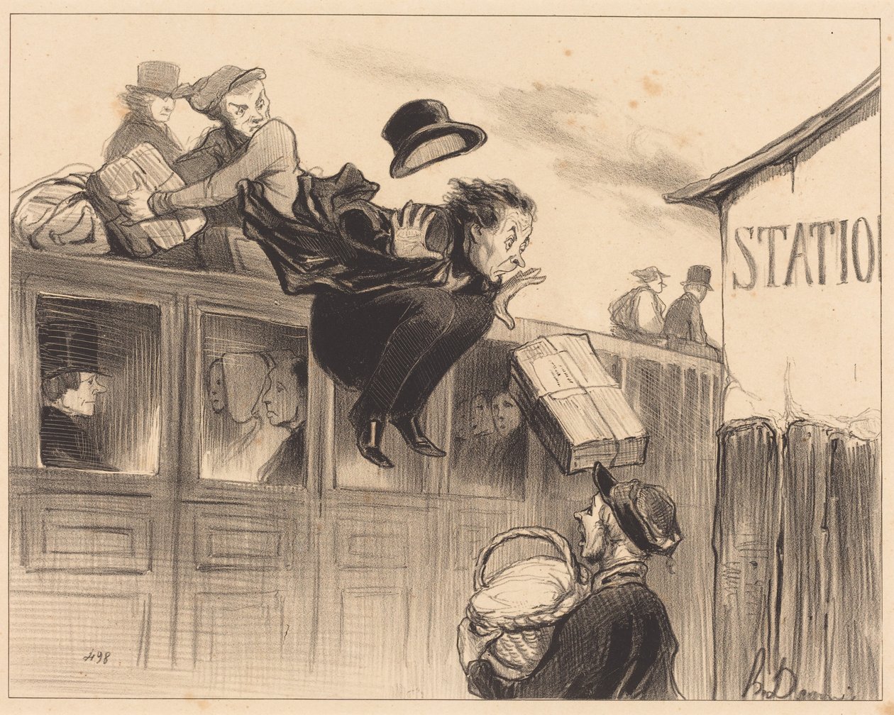 Dertig seconden stilstand door Honoré Daumier