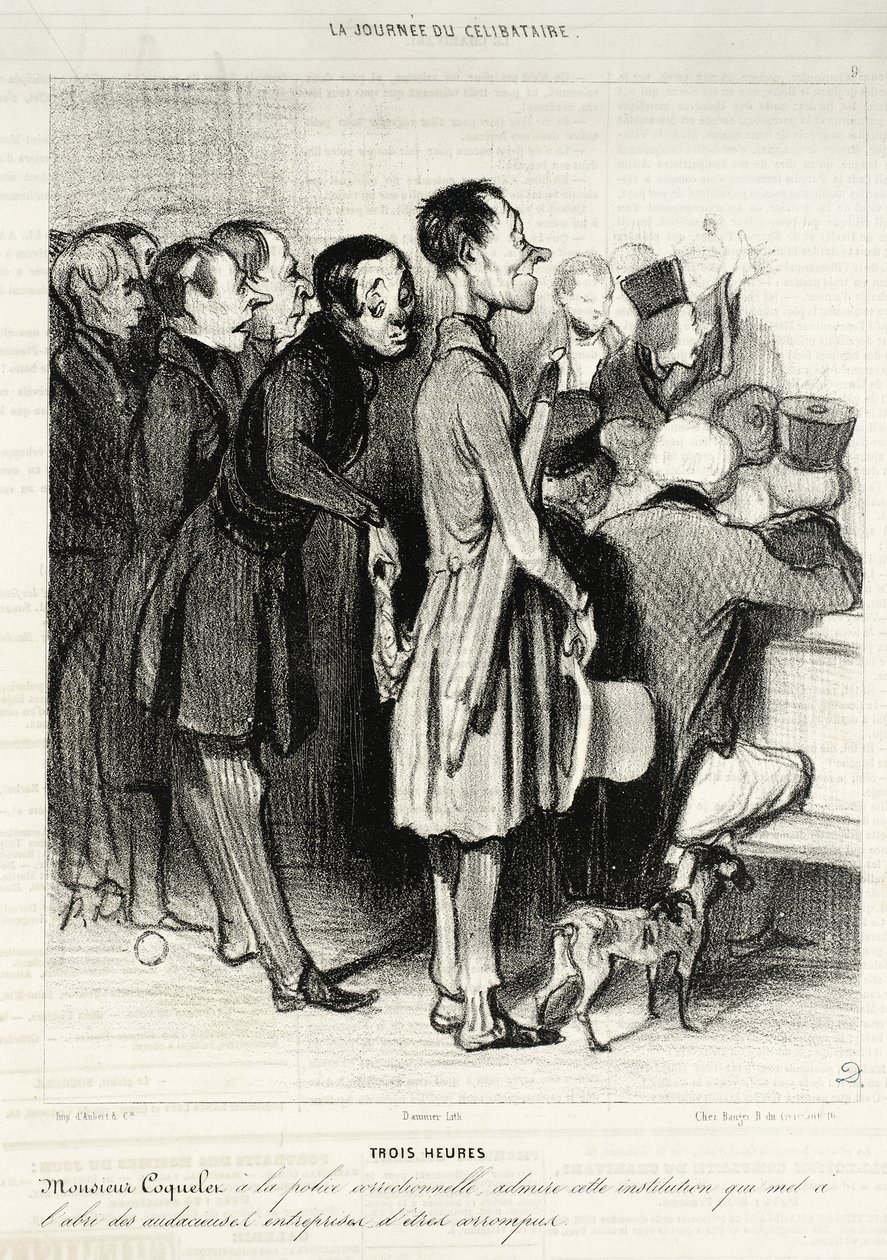 Drie uur... door Honoré Daumier