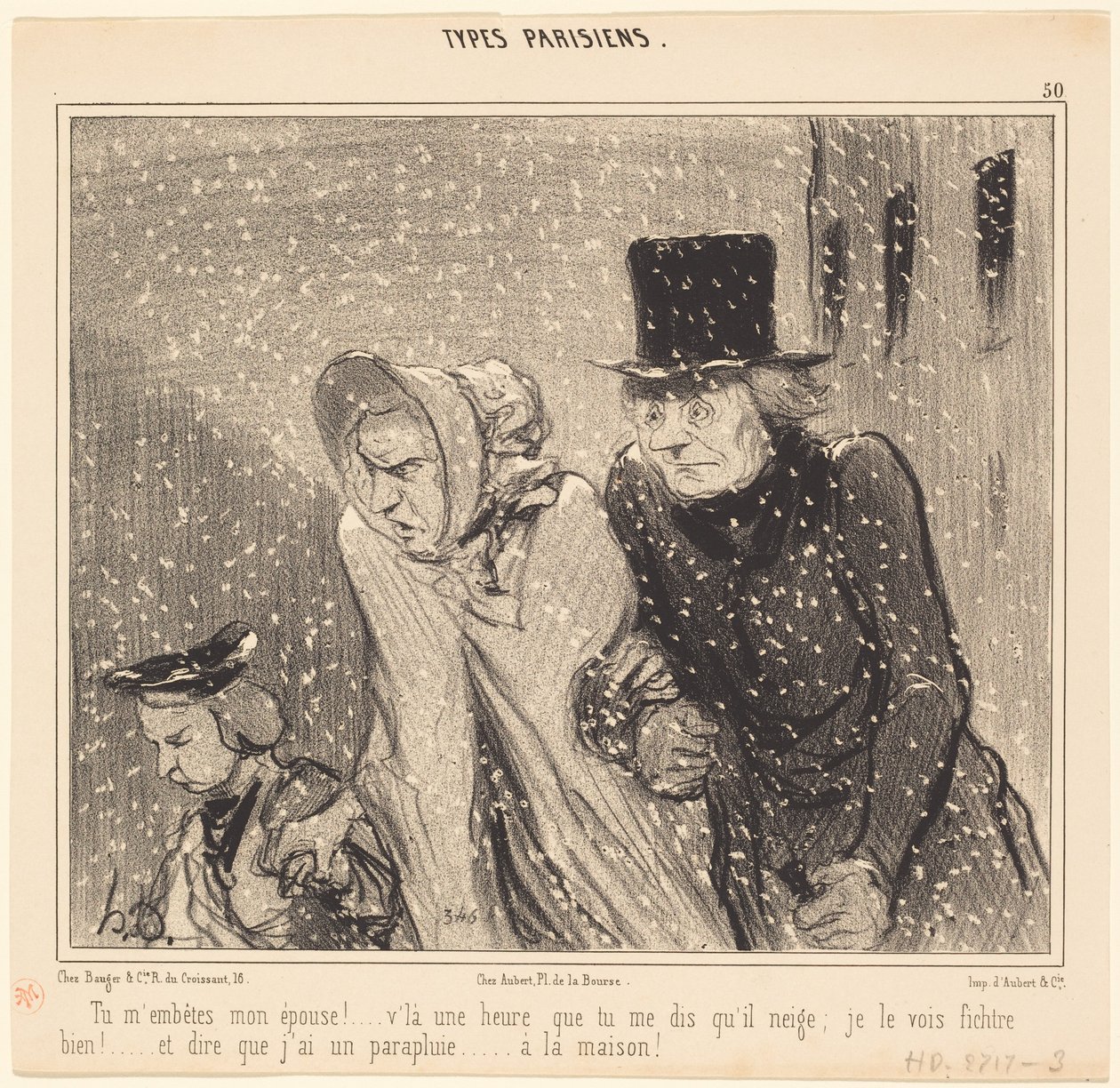 Je irriteert me, mijn vrouw!... het is al een uur... door Honoré Daumier