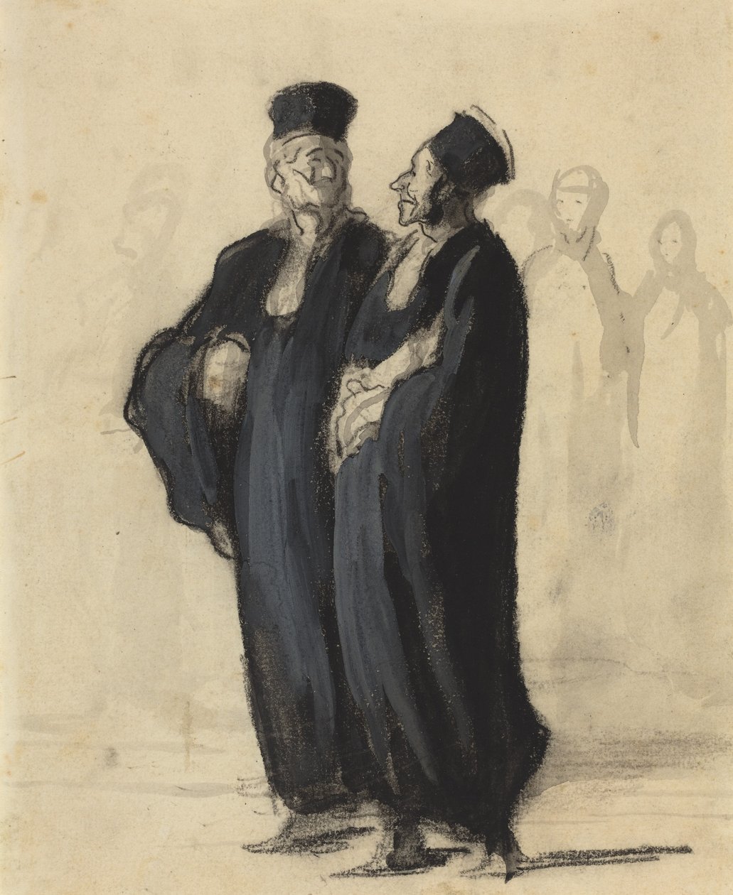 Twee advocaten door Honoré Daumier