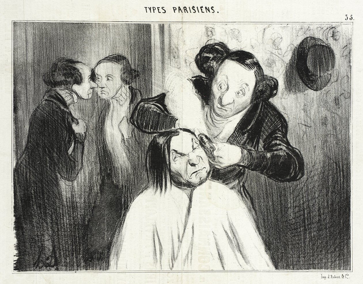 Parijse types (serie prenten) door Honoré Daumier