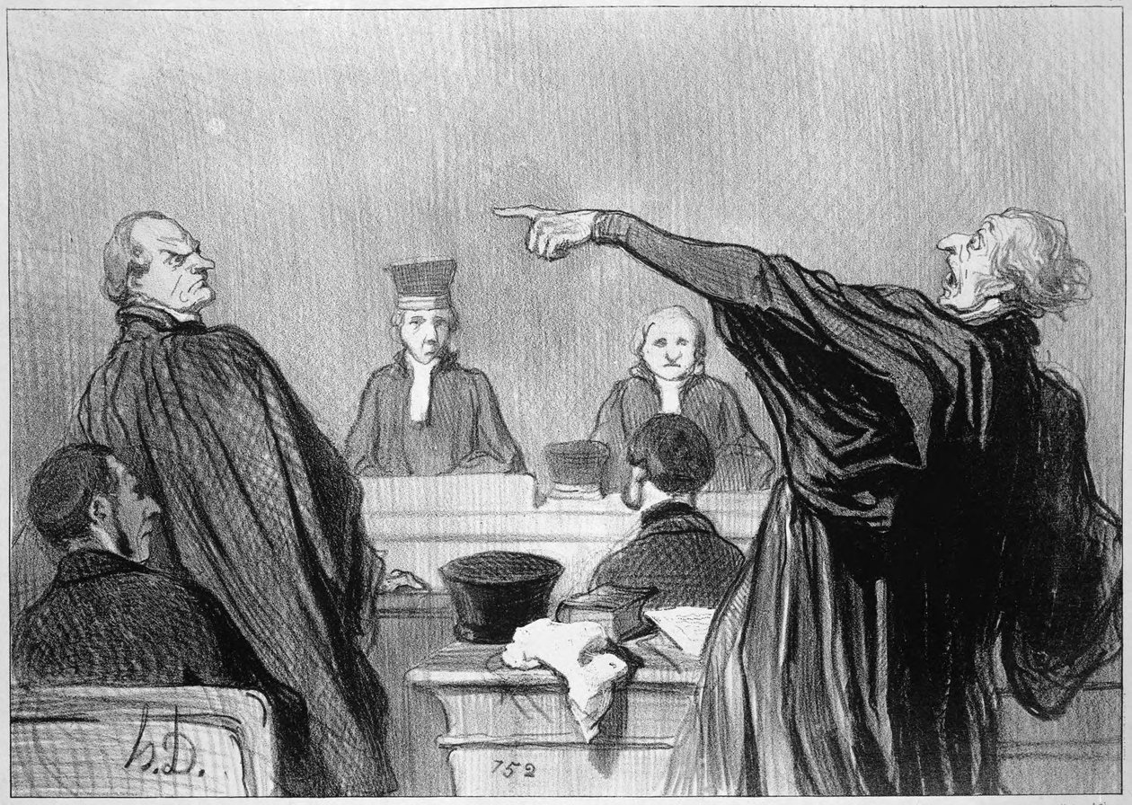 Een hoopvolle advocaat door Honoré Daumier