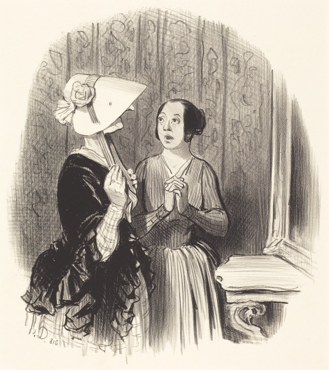 Een Pamela-hoed door Honoré Daumier