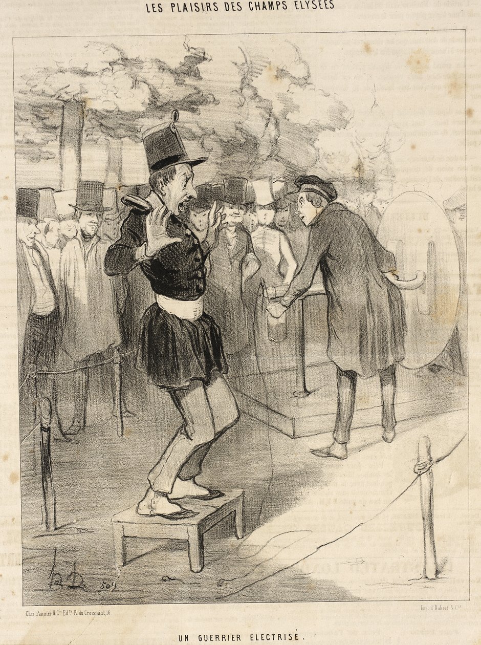 Een geëlektriseerde krijger door Honoré Daumier