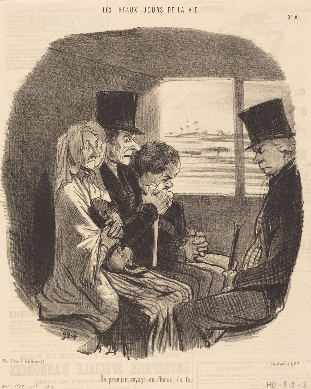 Een eerste reis per spoor door Honoré Daumier