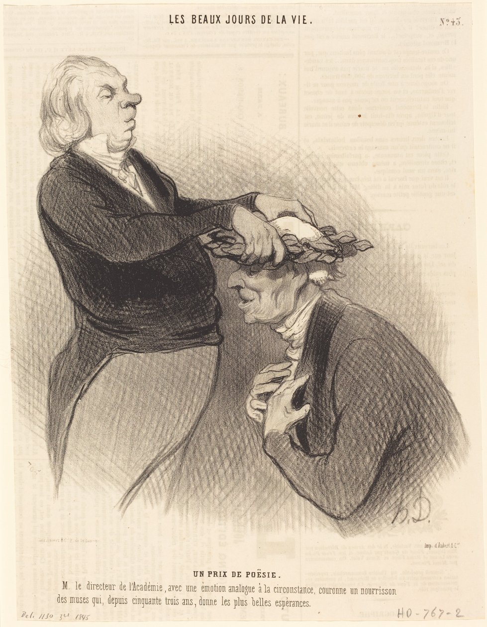 Een poëzieprijs door Honoré Daumier