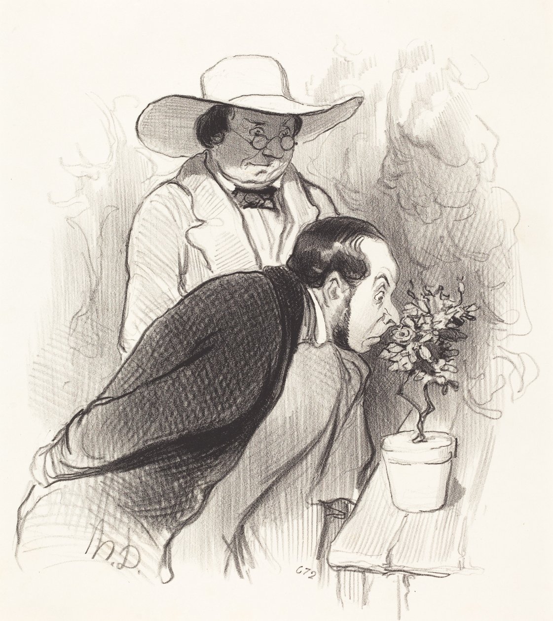 Een triomf voor de botanicus door Honoré Daumier