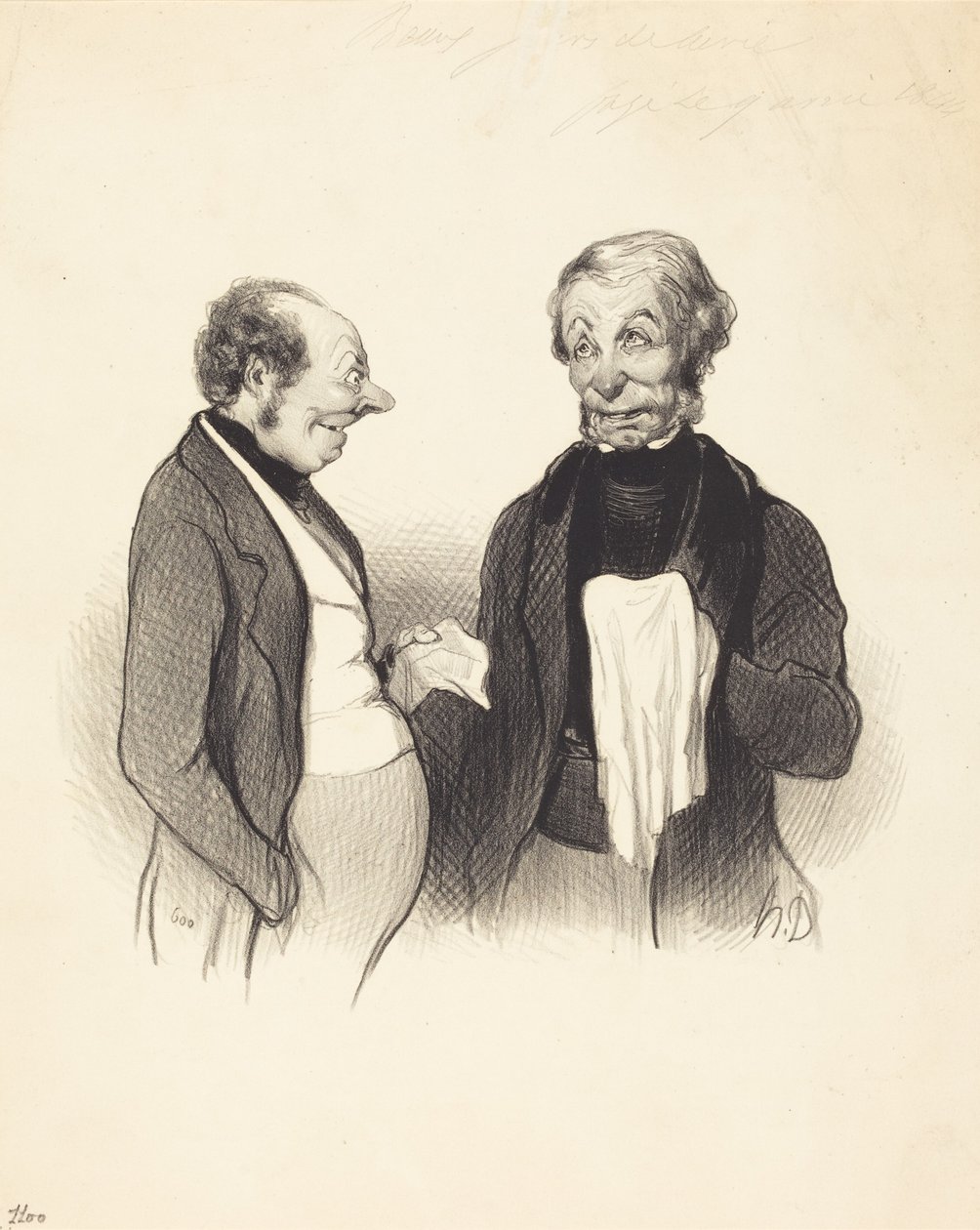 Goed nieuws door Honoré Daumier