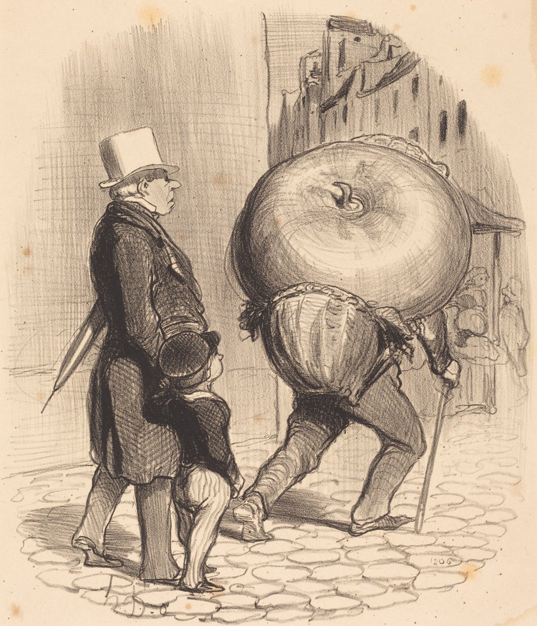 Een les in plantkunde door Honoré Daumier
